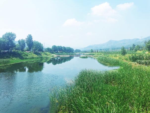 云蒙湖入湖河流治理后。